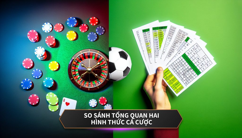 So sánh tổng quan hai hình thức cá cược